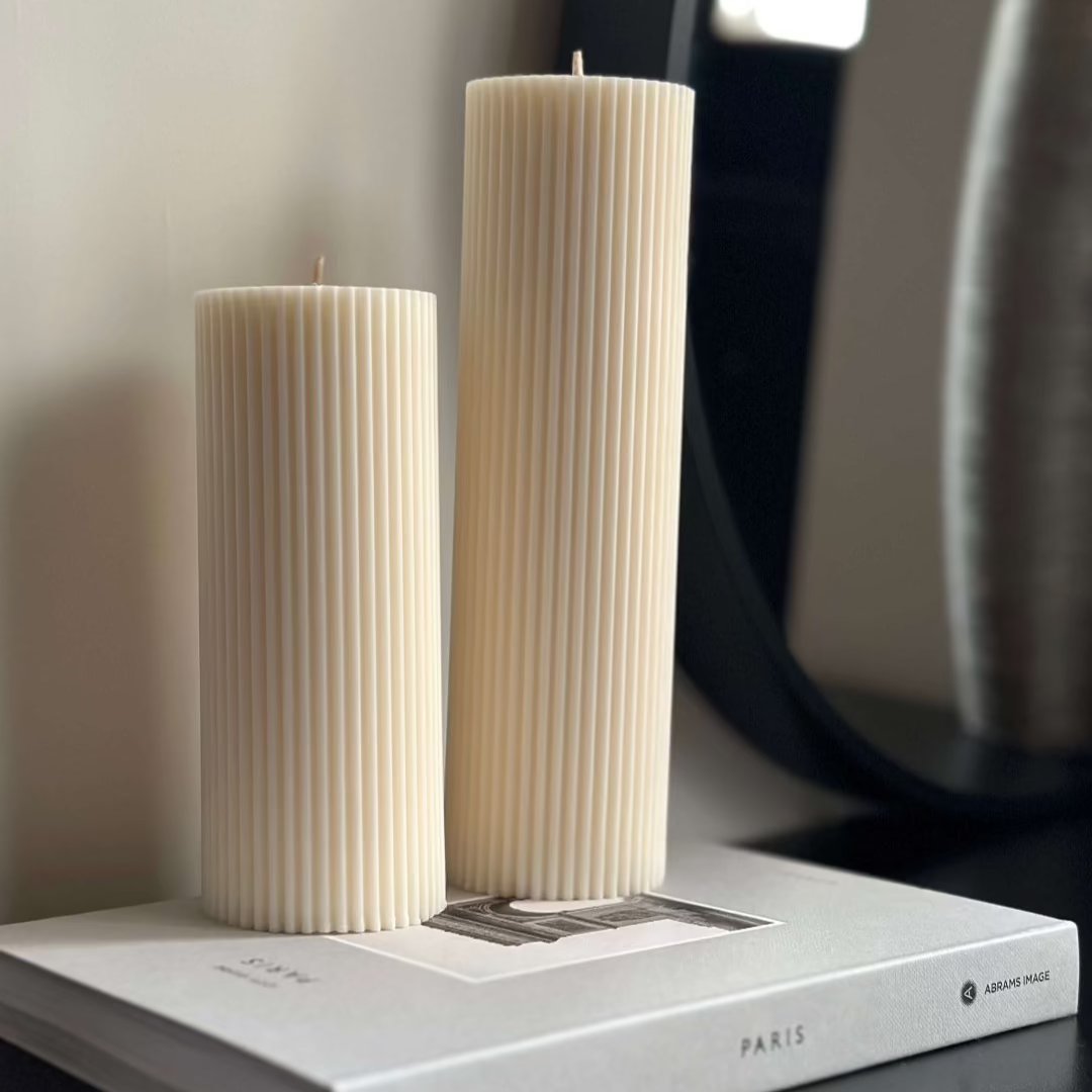 Minimalist Pillar Candle Scented Home Decor Gift - Designs by Inaya