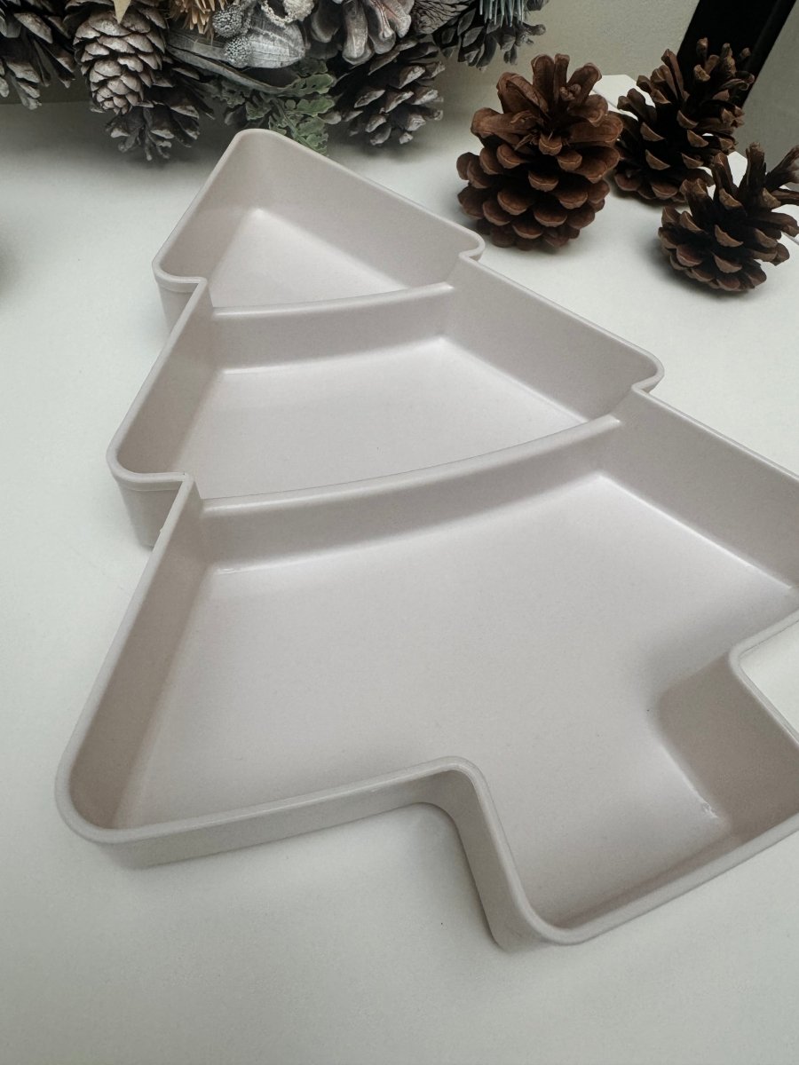 Christmas Tree tray Snack Plastic Stylish Plate - Designs by Inaya