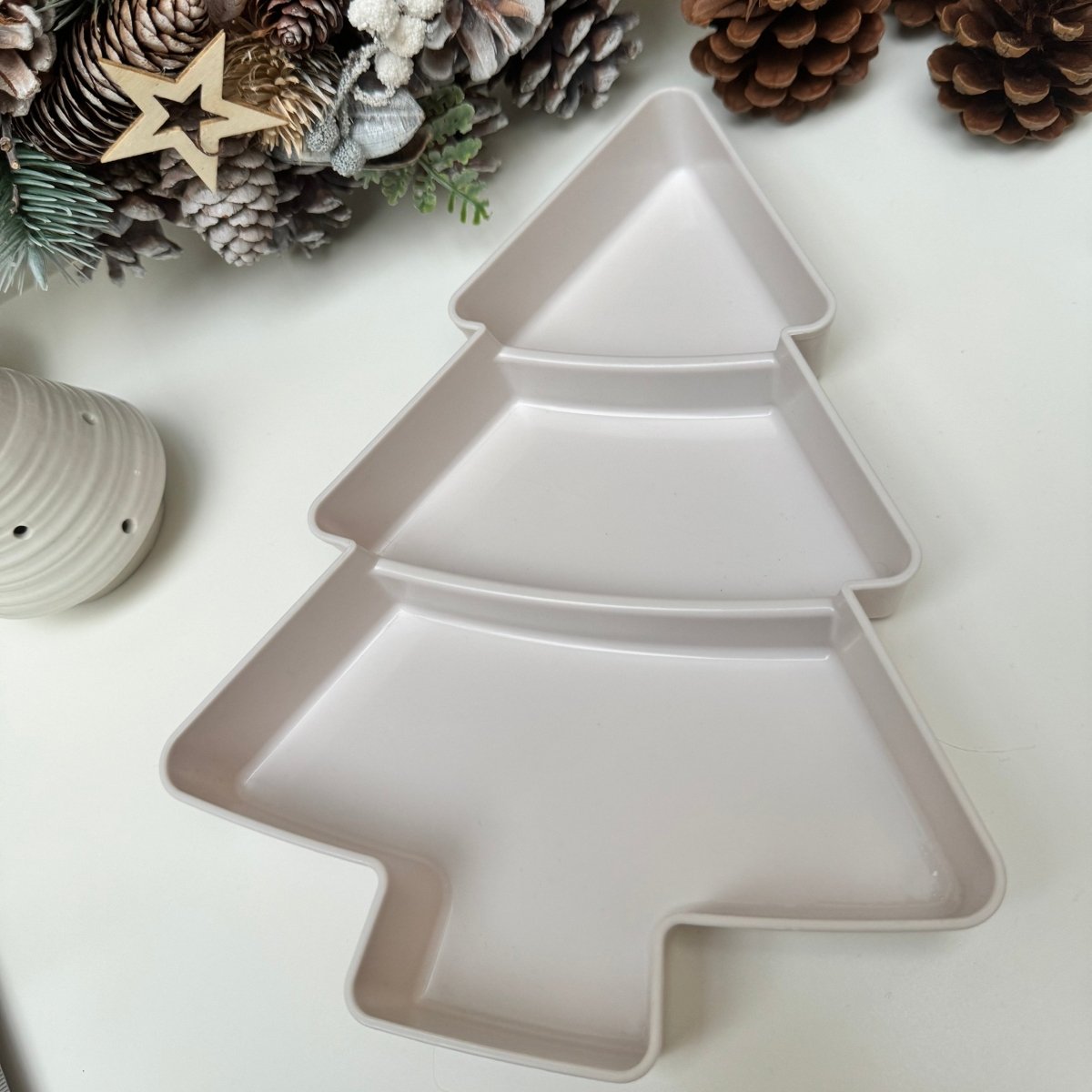 Christmas Tree tray Snack Plastic Stylish Plate - Designs by Inaya