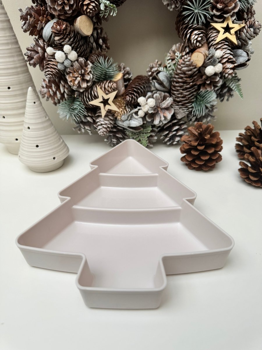 Christmas Tree tray Snack Plastic Stylish Plate - Designs by Inaya