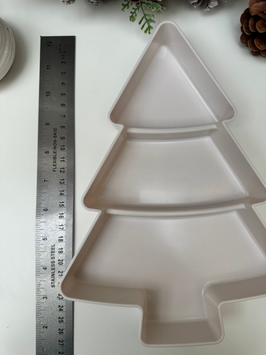 Christmas Tree tray Snack Plastic Stylish Plate - Designs by Inaya
