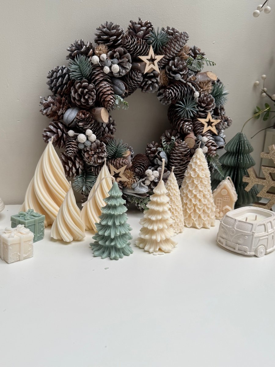 Christmas Tree Soy wax Scented Candle Festive Home Decor