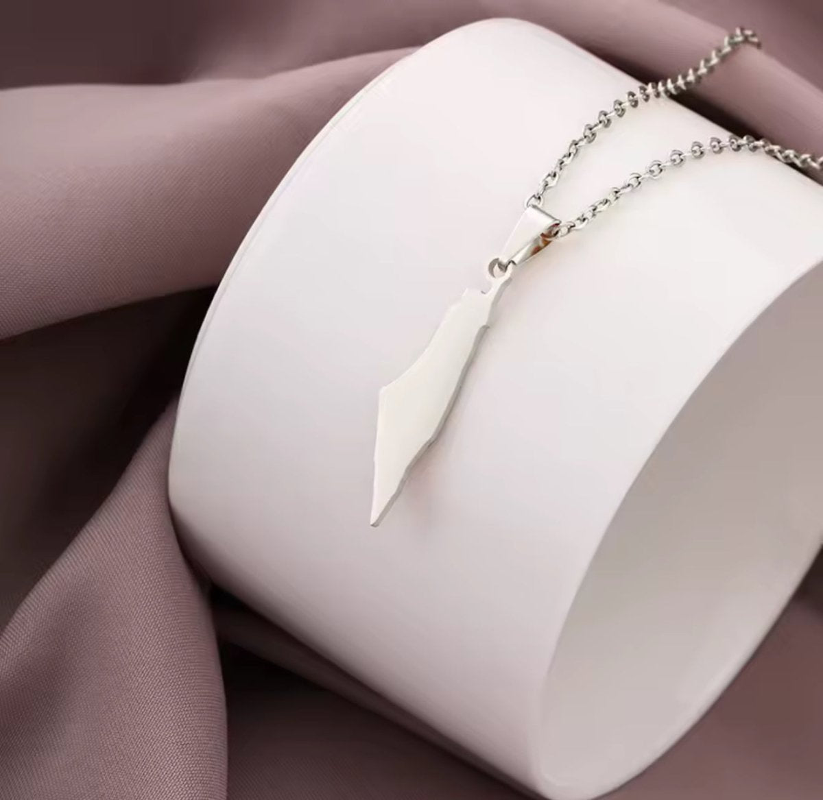 Gold Palestine Map Necklace - Designs by Inaya