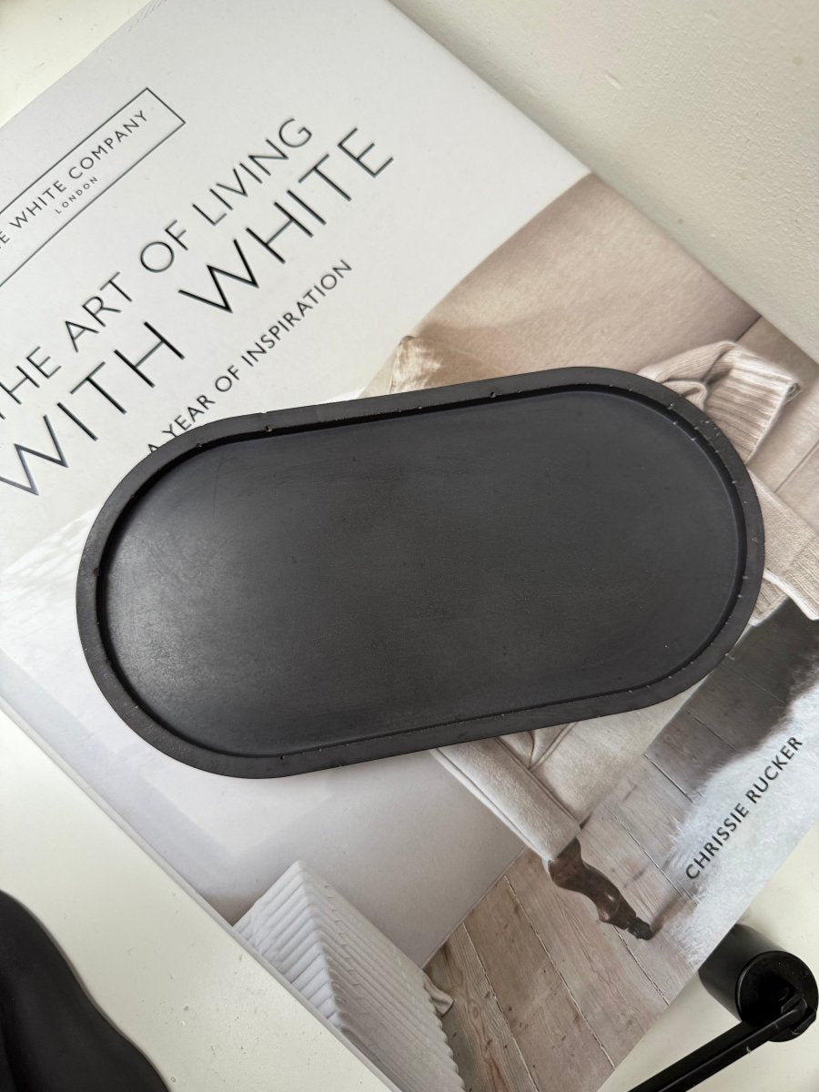 Handcrafted Oval Stone Decor Tray | Elegant Home Accessories