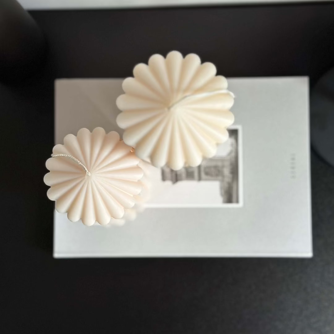Luxe Ribbed Pillar Candle - Designs by Inaya