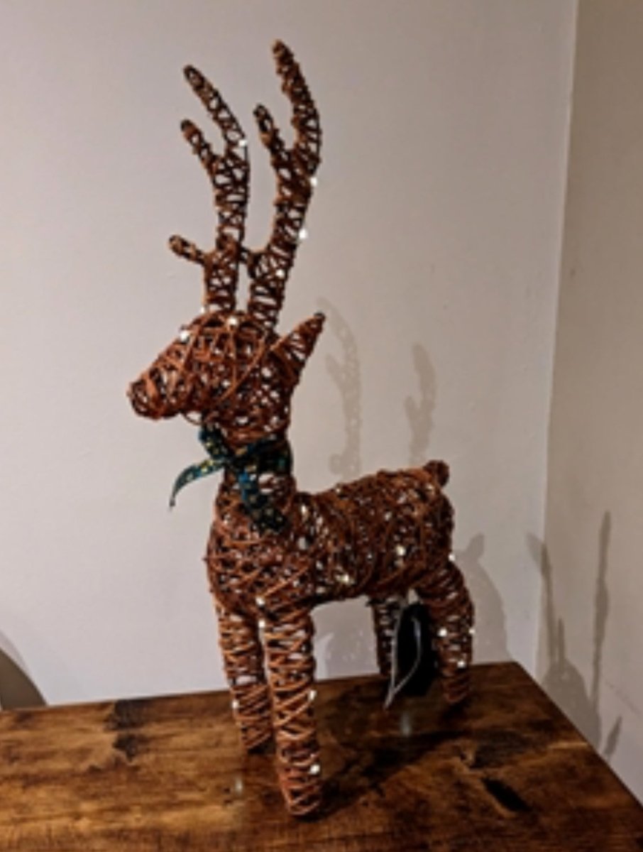 LED Rattan Reindeer (Indoor & Outdoor) 60cm Christmas Decoration Waterproof - Designs by Inaya