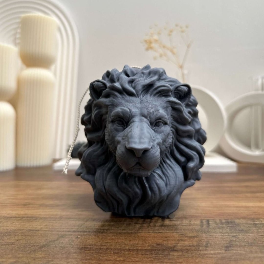 Lion Head Sculpture Candle - Designs by Inaya