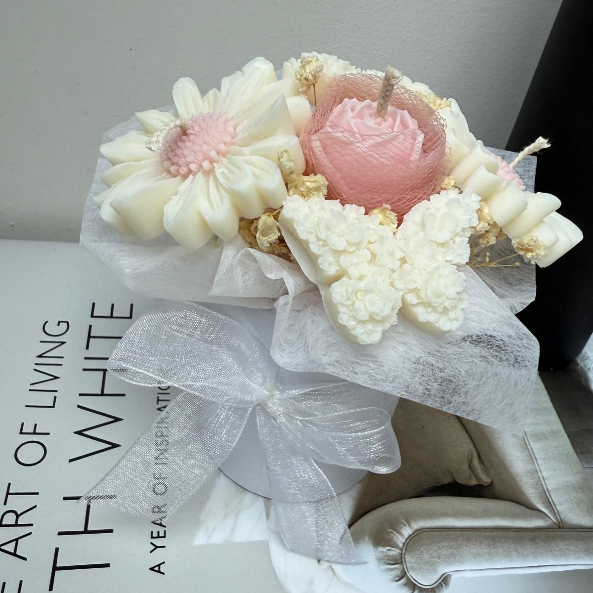 Mini Flower Candle Bouquet Gift Box - Designs by Inaya