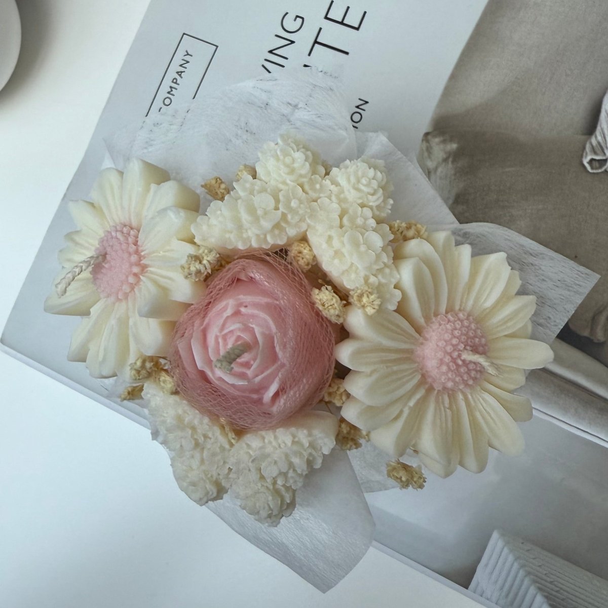Mini Flower Candle Bouquet Gift Box - Designs by Inaya