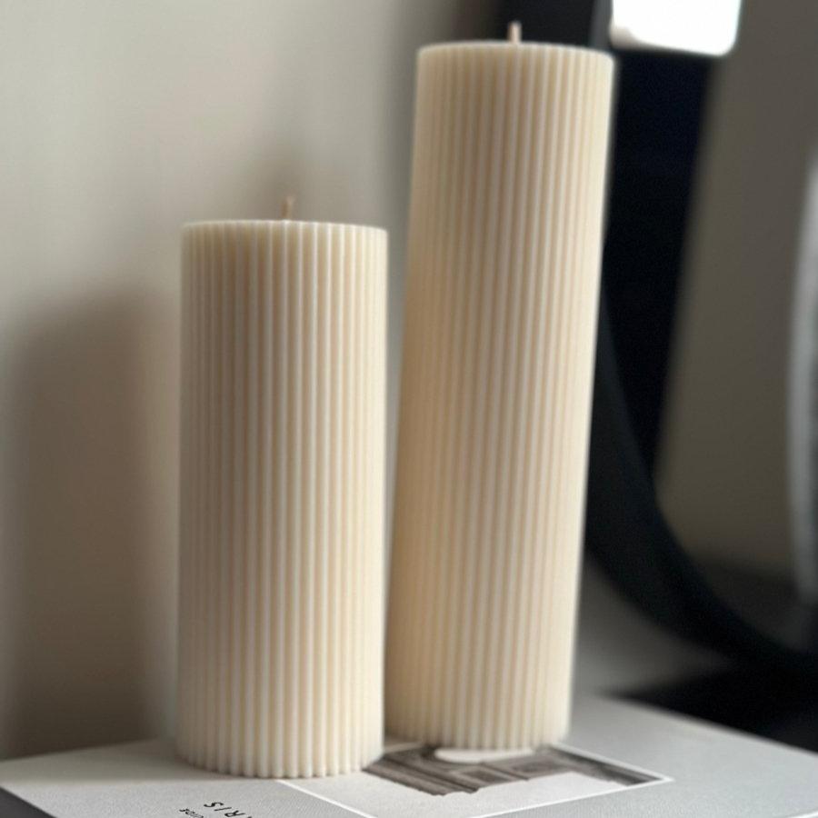 Minimalist Pillar Candle Gift Set of 3 | Luxury Gifts - Designs by Inaya