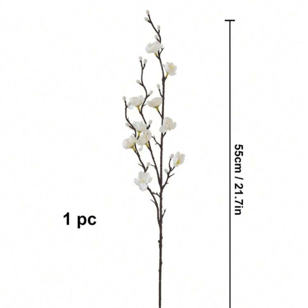 Minimalist White Blossom Flowers - Designs by Inaya