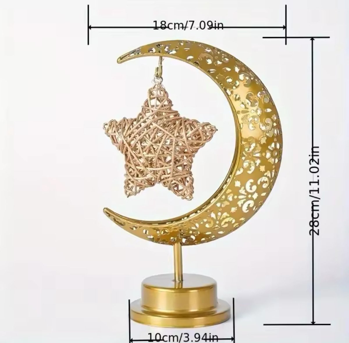 Moon & Star Decor Lamp | Eid - Designs by Inaya