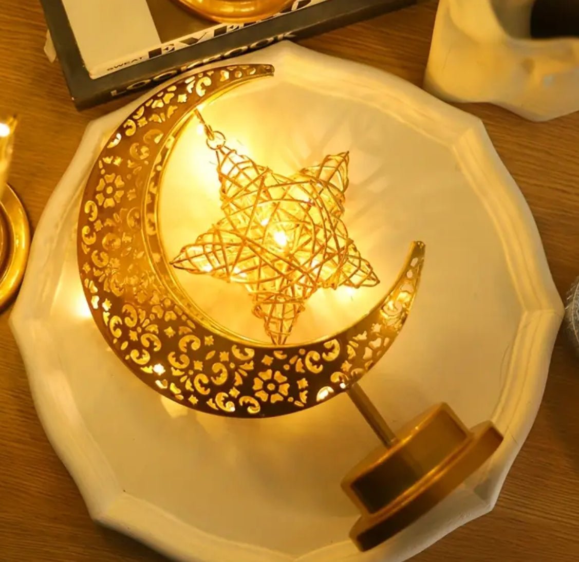 Moon & Star Decor Lamp | Eid - Designs by Inaya