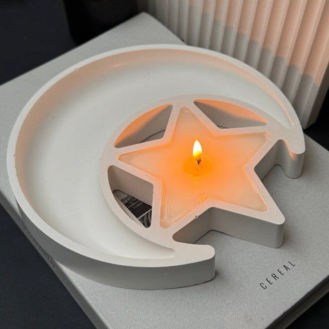 Moon & Star stone Candle tray | Oud