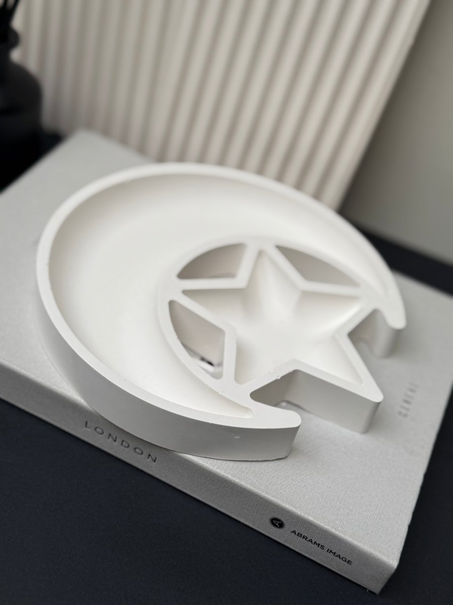 Moon & Star stone tray | Eid | Noor Collection - Designs by Inaya