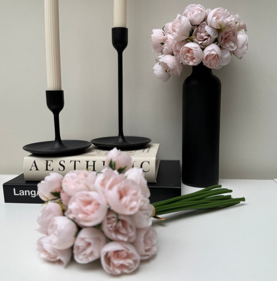 Pink Silk Peony Flowers - Designs by Inaya