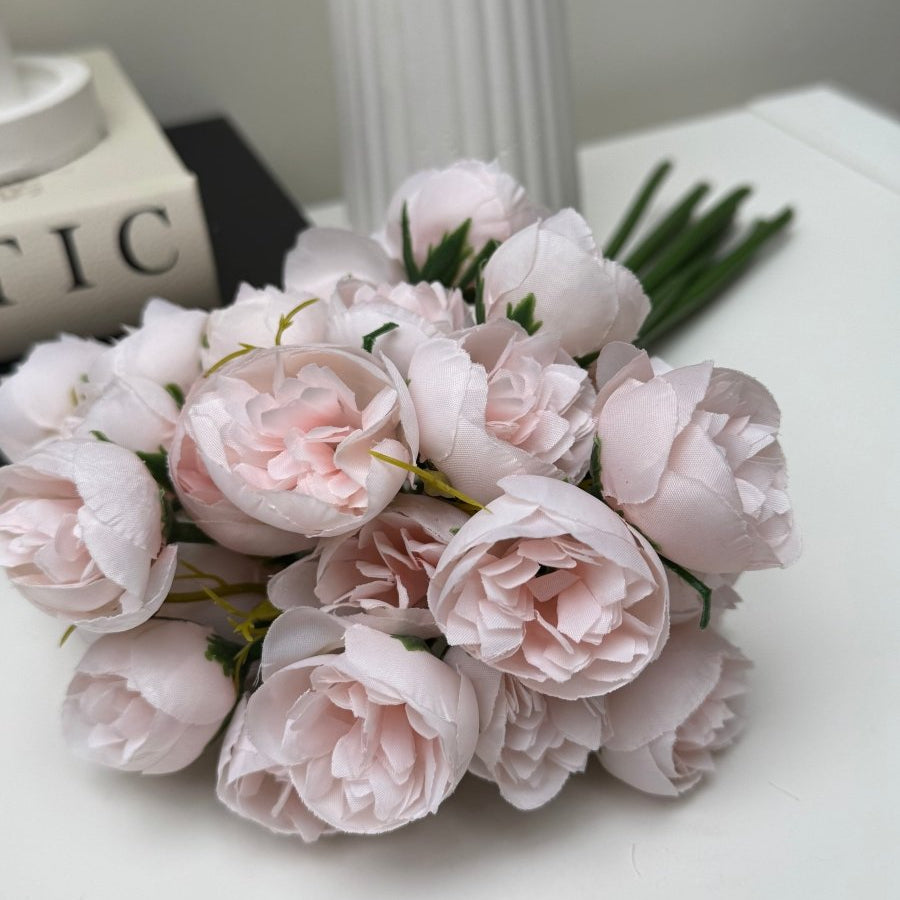 Pink Silk Peony Flowers - Designs by Inaya