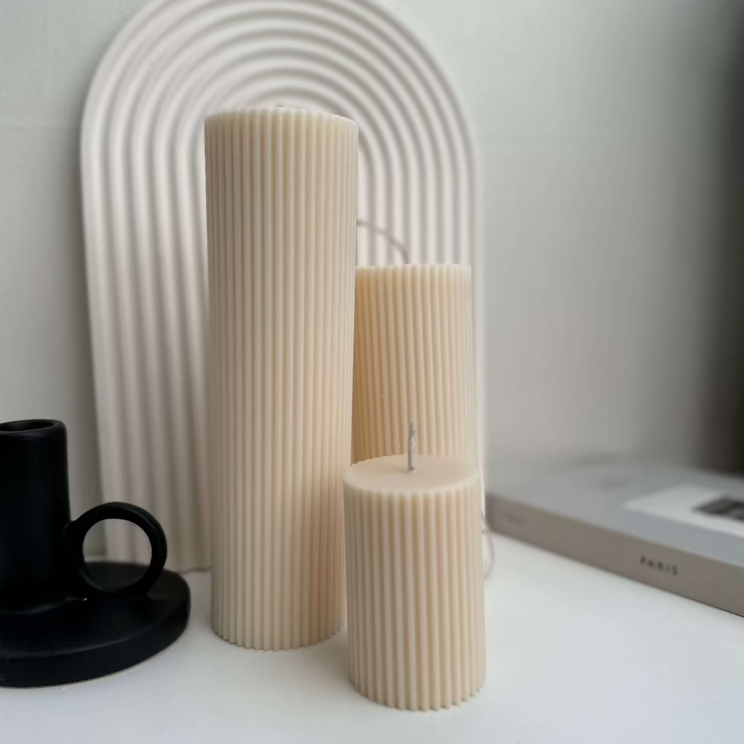 Minimalist Pillar Candle Scented Home Decor Gift - Designs by Inaya
