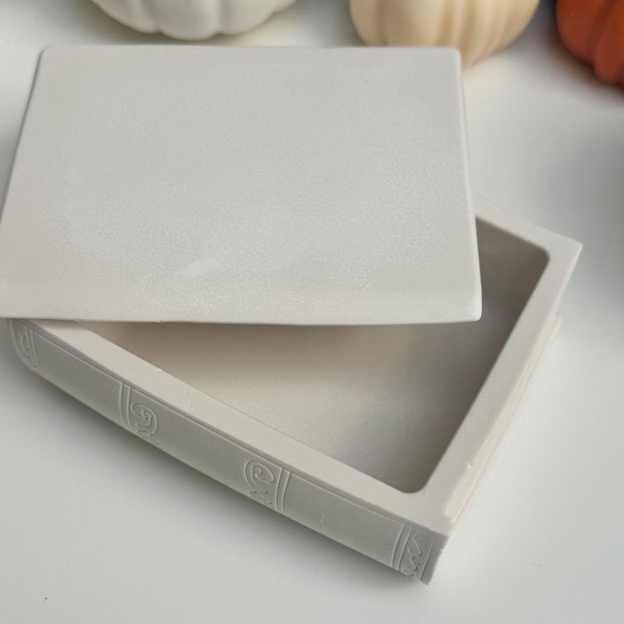 Stone Book Storage Box Organiser with Lid - Designs by Inaya