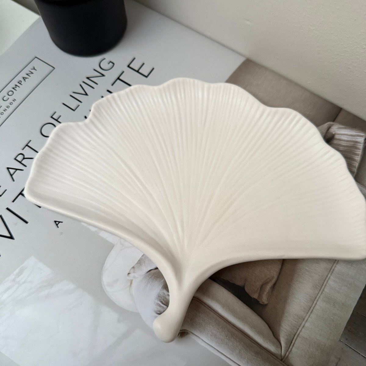 Stone Ginkgo Leaf Jewellery Organiser - Luxury Decor Tray - Designs by Inaya