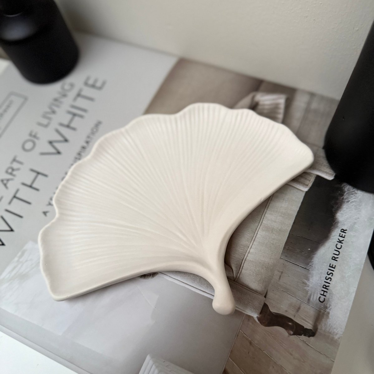 Stone Ginkgo Leaf Jewellery Organiser - Luxury Decor Tray - Designs by Inaya