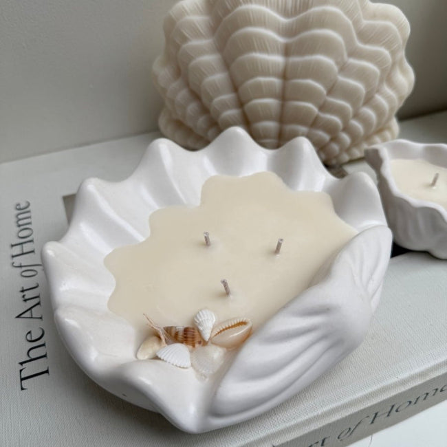 Stone Shell Coastal Soy Candle - Designs by Inaya