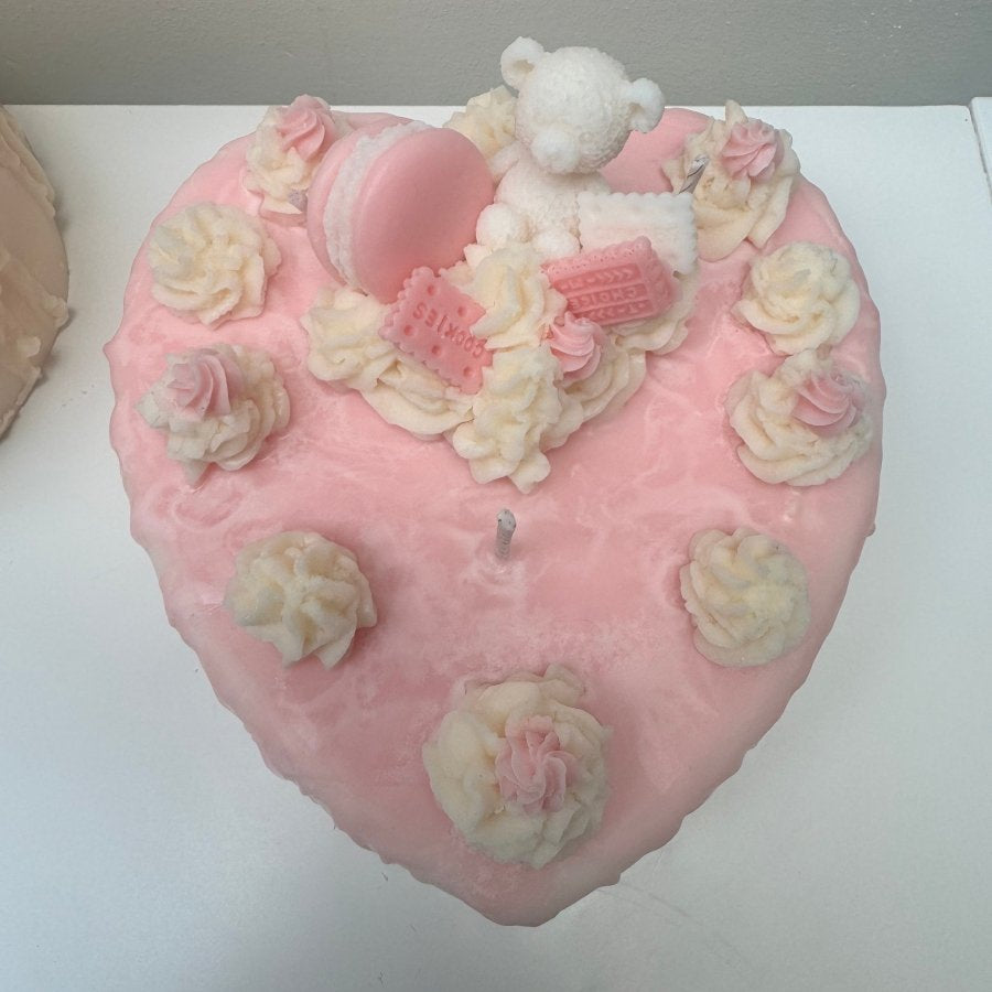 YUM Large Heart Drizzle Cake Candle - Designs by Inaya
