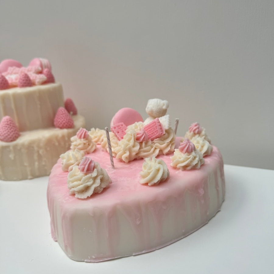YUM Large Heart Drizzle Cake Candle - Designs by Inaya