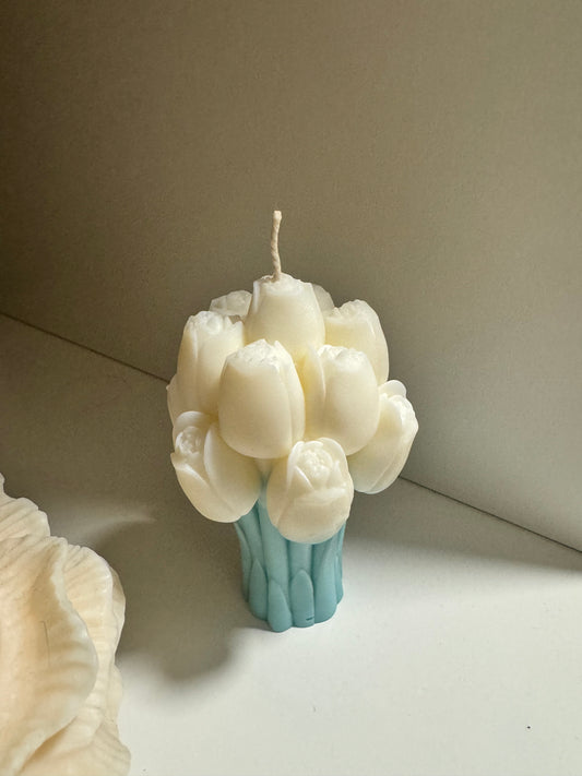 Tulip Bouquet Sculpture Candle