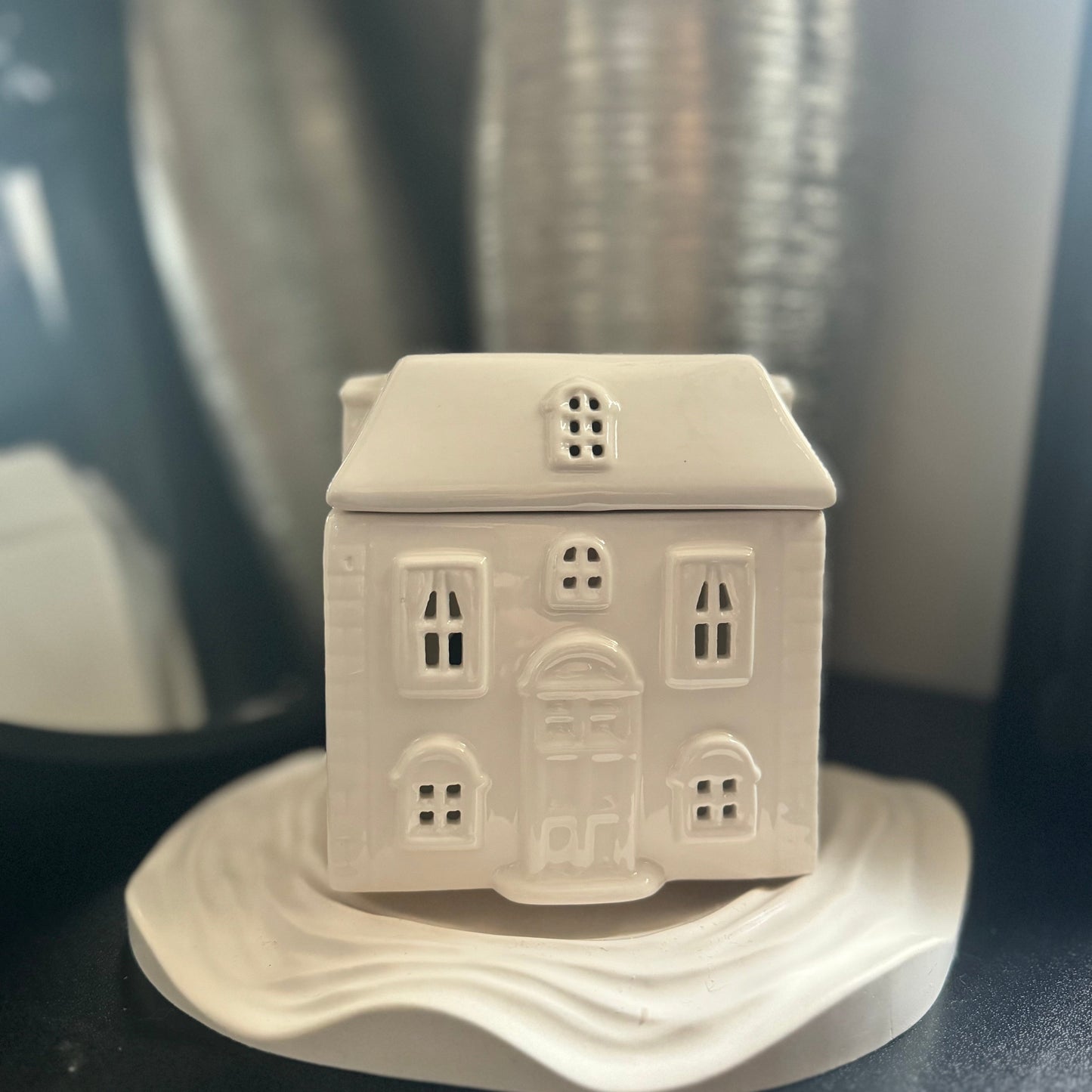 Ceramic House Wax/Oil Burner - Perfect for Home Decor and Gift Giving - Designs by Inaya