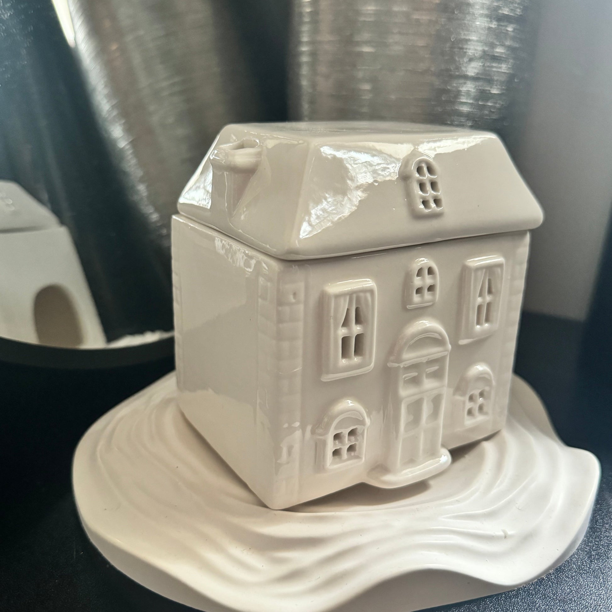 Ceramic House Wax/Oil Burner - Perfect for Home Decor and Gift Giving - Designs by Inaya