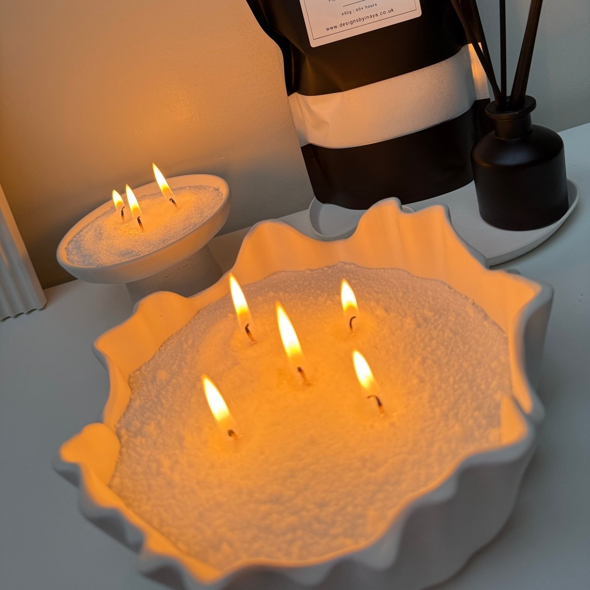 ALORA Stone Candle Container - Designs by Inaya