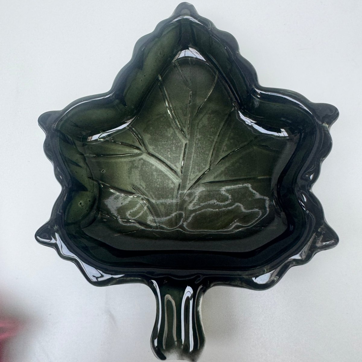 Autumn Home Maple Leaf Glass Small Trinket Tray - Designs by Inaya