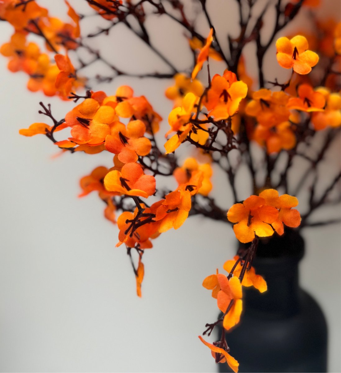 Autumn Orange Blossom flowers - Designs by Inaya