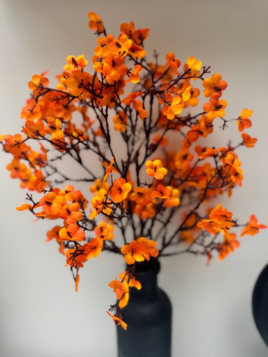 Autumn Orange Blossom flowers - Designs by Inaya