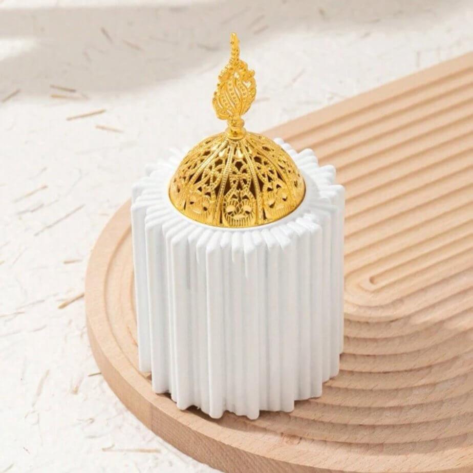 Bakhoor Incense Burner | Gold | White | Black - Designs by Inaya