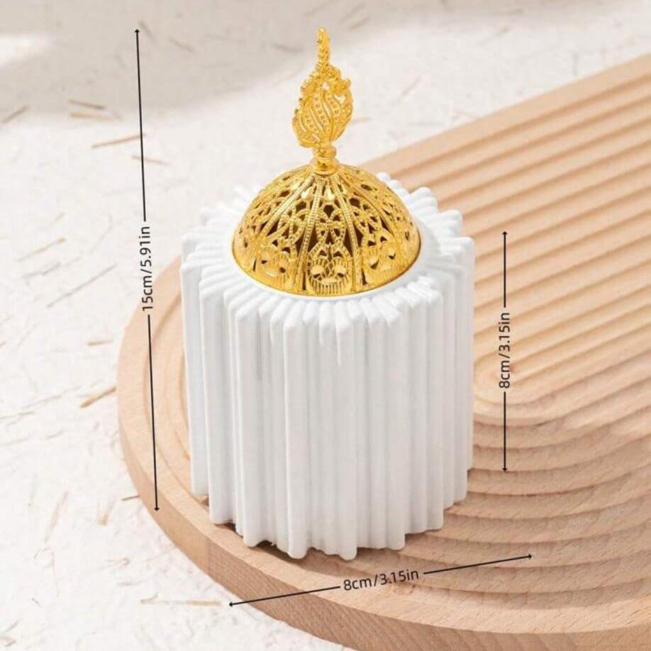 Bakhoor Incense Burner | Gold | White | Black - Designs by Inaya