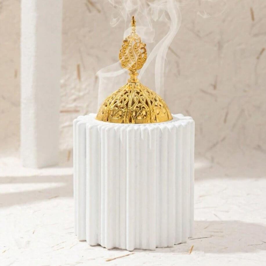 Bakhoor Incense Burner | Gold | White | Black - Designs by Inaya