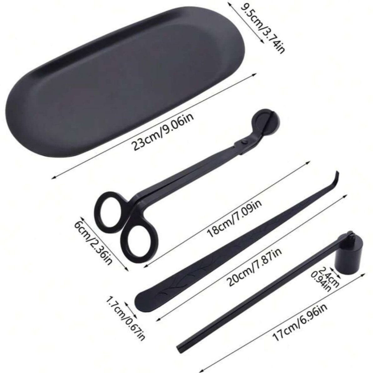 Black Candle Accessory set - Designs by Inaya