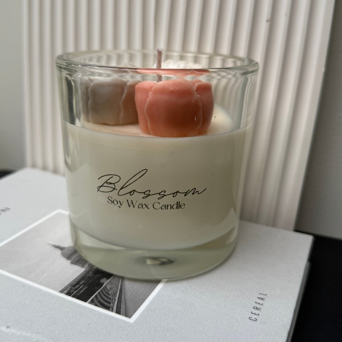 Blossom Soy Wax Flower Candle Jar | Bloom Collection - Designs by Inaya