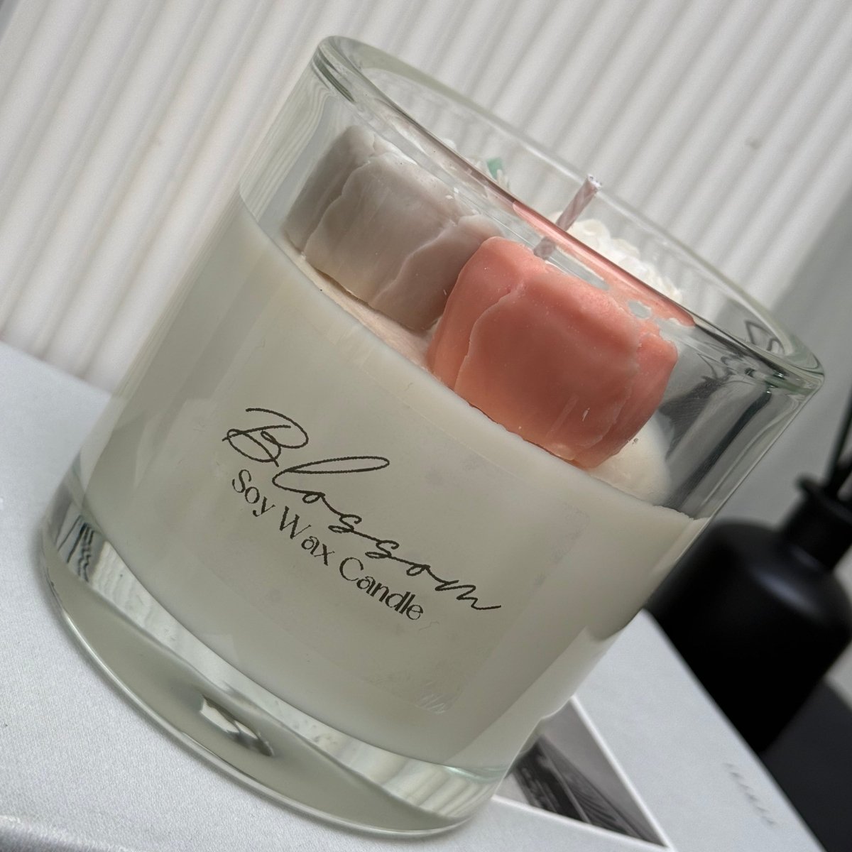 Blossom Soy Wax Flower Candle Jar | Bloom Collection - Designs by Inaya