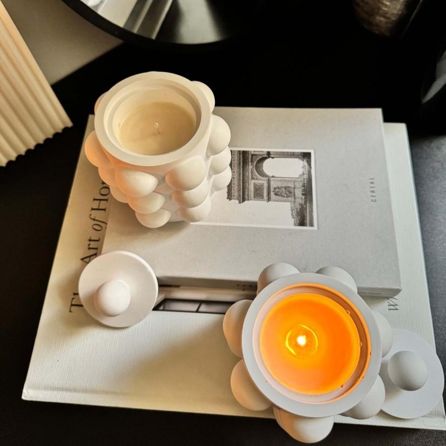 Bubble Scented Candle with lid 120g - Designs by Inaya