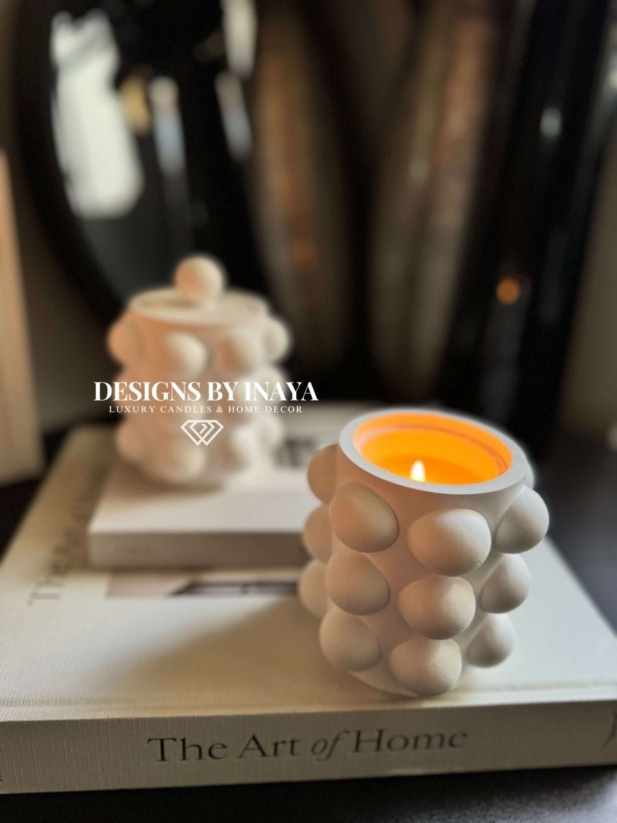 Bubble Scented Candle with lid 120g - Designs by Inaya