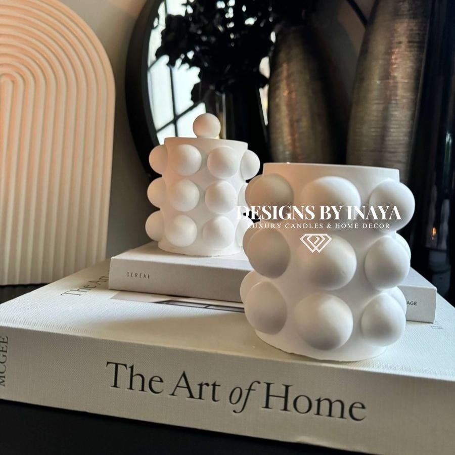 Bubble Scented Candle with lid 120g - Designs by Inaya