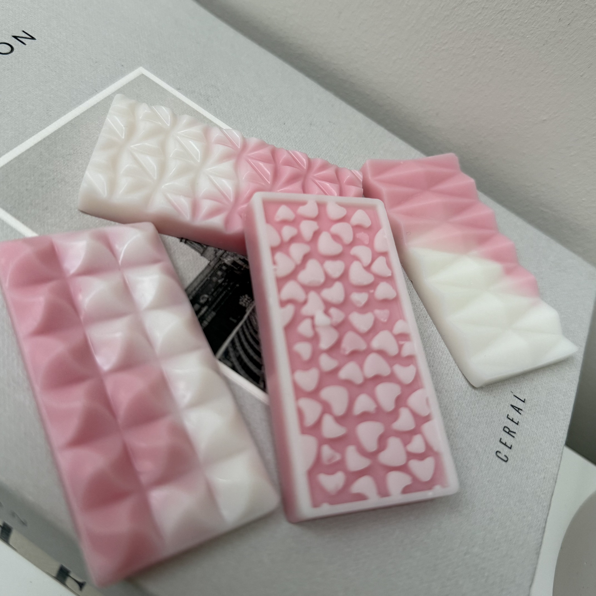 YUM Candy floss & Pear drops soy Wax Melt Snap Bars UK - Designs by Inaya