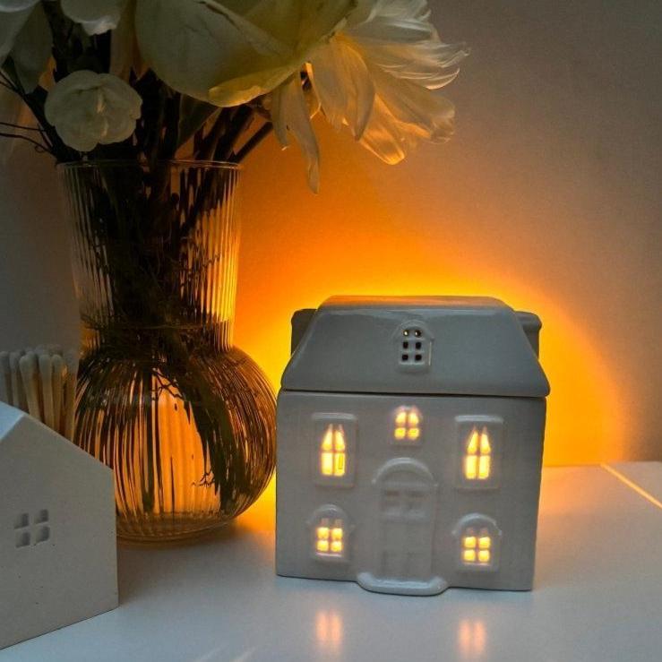 Ceramic House Wax/Oil Burner - Perfect for Home Decor and Gift Giving - Designs by Inaya