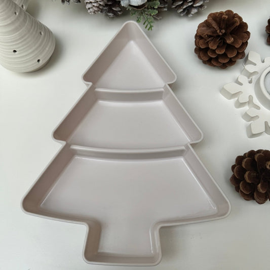 Christmas Tree tray Snack Plastic Stylish Plate - Designs by Inaya