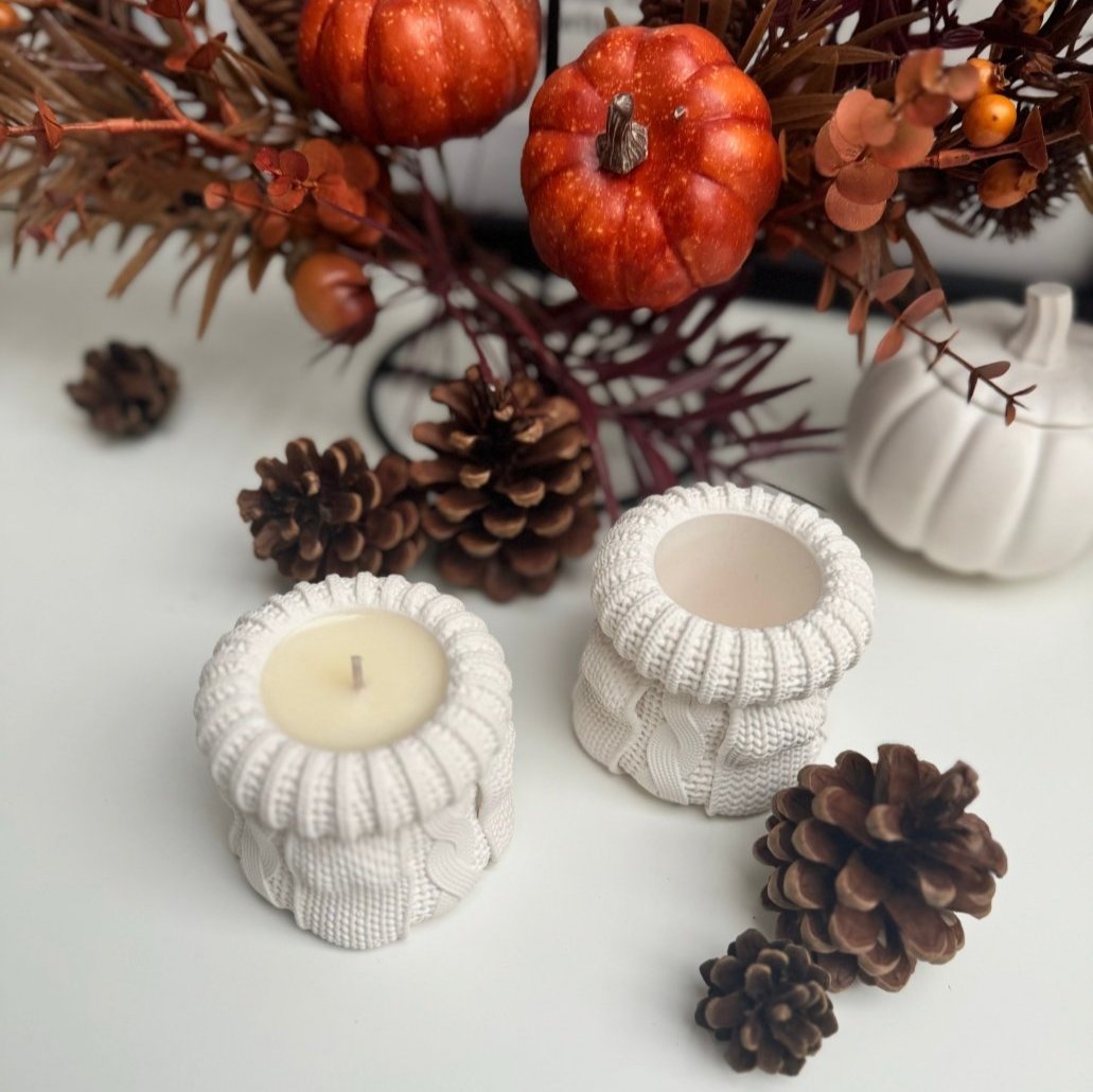 Cozy Knit Candle - Designs by Inaya