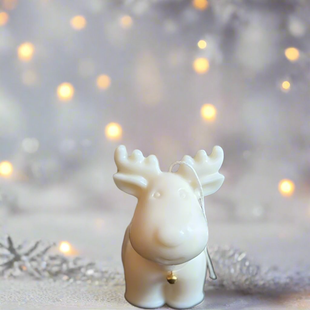 Cute Reindeer Soy Wax Scented Candle | Christmas Decoration - Designs by Inaya