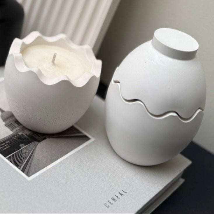 Egg Candle with Lid - Designs by Inaya